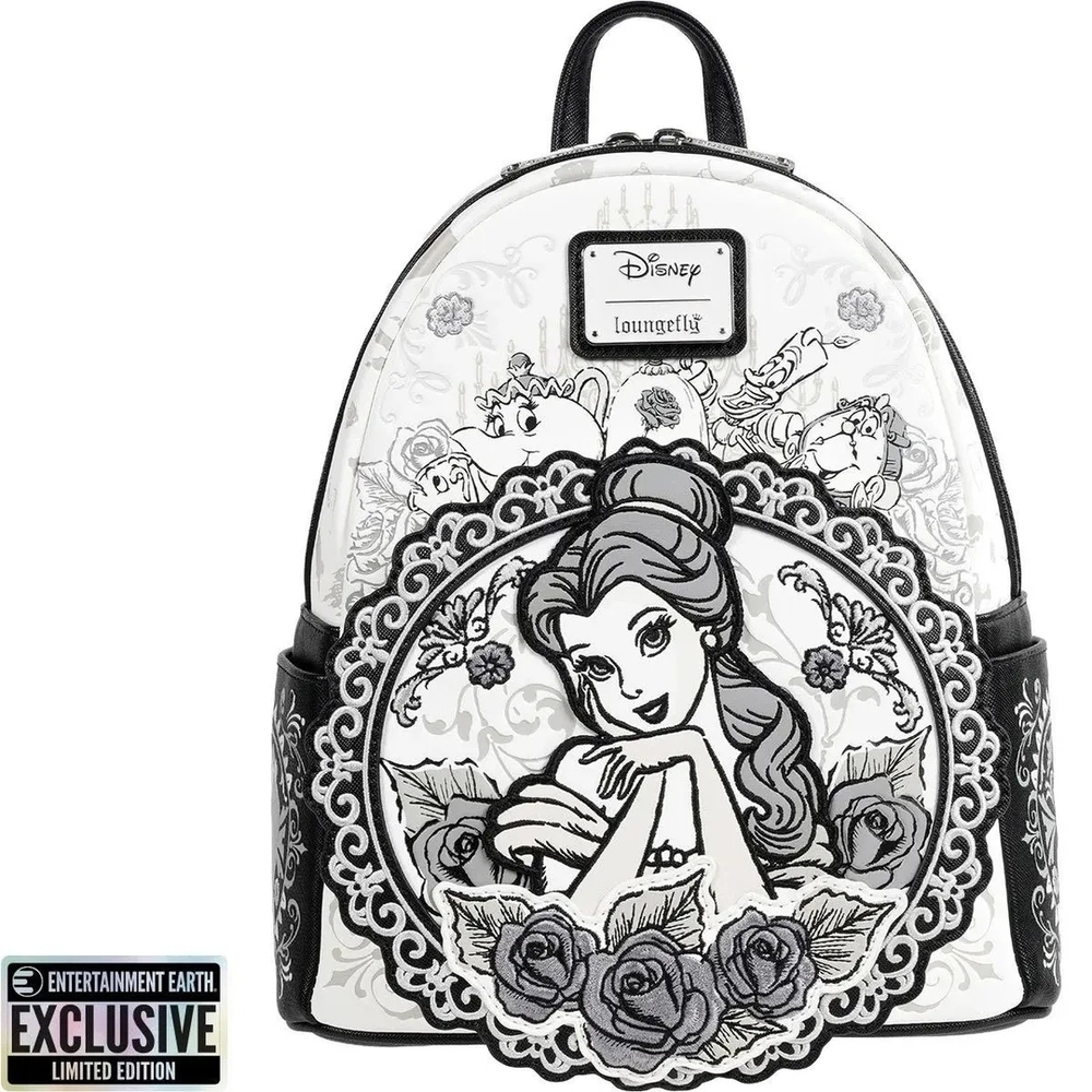 Loungefly Disney Belle Black and White Backpack